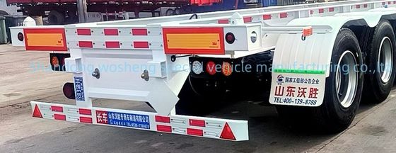 Capacité maximale 60T 40FT conteneur camion en acier remorque à trois essieux squelette semi-remorque