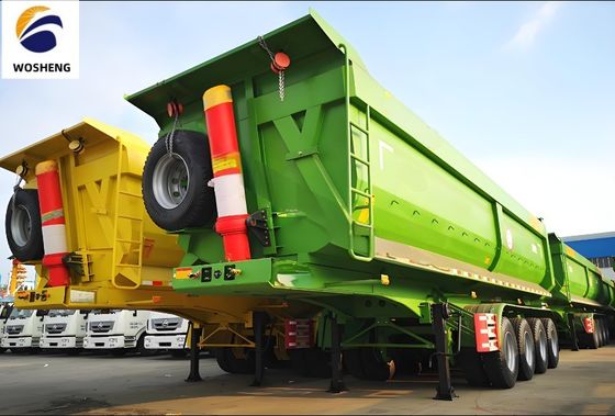 Charge utile maximale 30000 kg Semi-remorque arrière camionne à décharger pour vos besoins