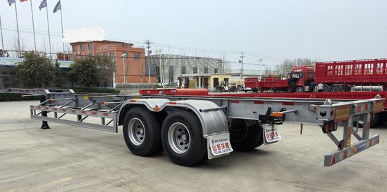 Suspension mécanique 20 ou 40 pieds Conteneur de transport Chassis Skeleton Truck Trailer