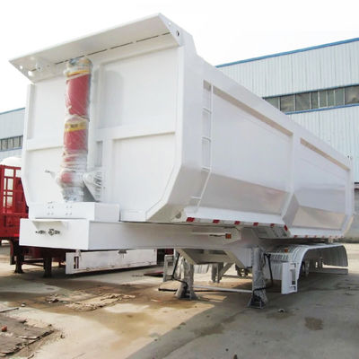 30 cbm 50 cbm U Type 3 Arbre 4 Arbes Résiduelle Dump Semi-remorque Dumpper Tipper remorque pour camion