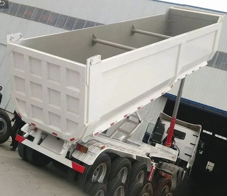 30 cbm 50 cbm U Type 3 Arbre 4 Arbes Résiduelle Dump Semi-remorque Dumpper Tipper remorque pour camion