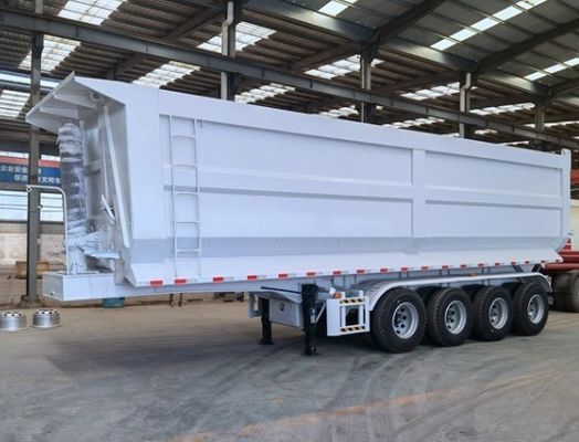 30 cbm 50 cbm U Type 3 Arbre 4 Arbes Résiduelle Dump Semi-remorque Dumpper Tipper remorque pour camion