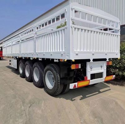 Trailers de camions 3 essieux 4 essieux Trailers de chargement à clôture avec train de débarquement lourd 28 t