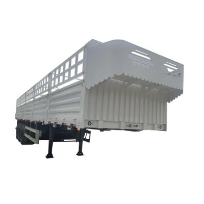 Trailers de camions 3 essieux 4 essieux Trailers de chargement à clôture avec train de débarquement lourd 28 t