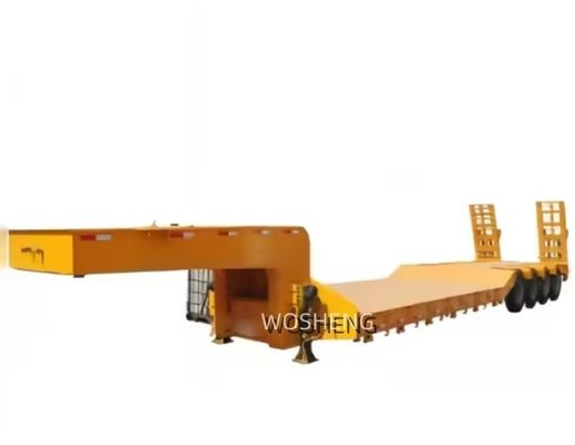 Wosheng 4 essieux 16 roues semi-remorque à lit bas pour le transport d'équipements lourds