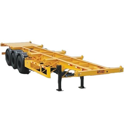 Traction de débarquement 28 tonnes/pc 3 essieu 40 pieds 20 pieds conteneur châssis squelette semi-remorque pour camion