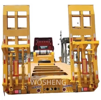 Maximum de charge utile Wosheng semi-remorque à lit bas avec 28 tonnes de train d'atterrissage lourd et 4 essieux