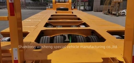 Maximum de charge utile Wosheng semi-remorque à lit bas avec 28 tonnes de train d'atterrissage lourd et 4 essieux