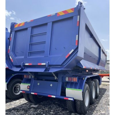 3 essieux 4 essieux hydraulique en forme de U, camion à semi-remorque arrière avec système de freinage à double ligne