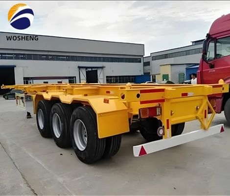 9.0-20*12pcs 90 Rim Truck Trailer pour la livraison de conteneurs toutes tailles squelette semi-remorque