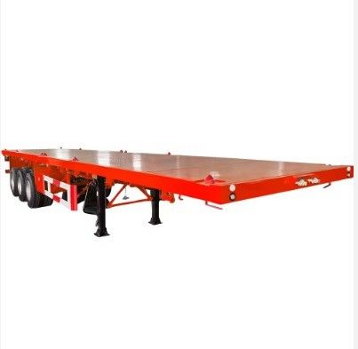Bonne 3 axes 30-120tons conteneur camion à lit plat remorque pour le transport de conteneurs