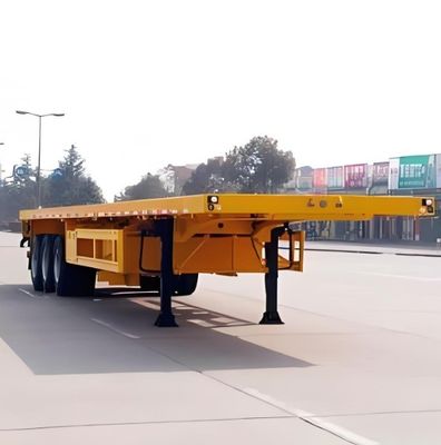 Bonne 3 axes 30-120tons conteneur camion à lit plat remorque pour le transport de conteneurs