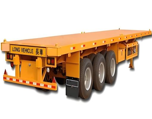 Bonne 3 axes 30-120tons conteneur camion à lit plat remorque pour le transport de conteneurs