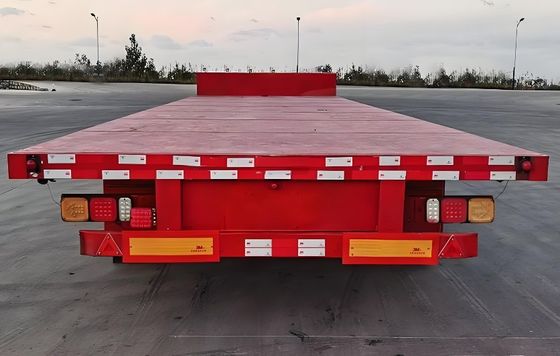 Bonne 3 axes 30-120tons conteneur camion à lit plat remorque pour le transport de conteneurs