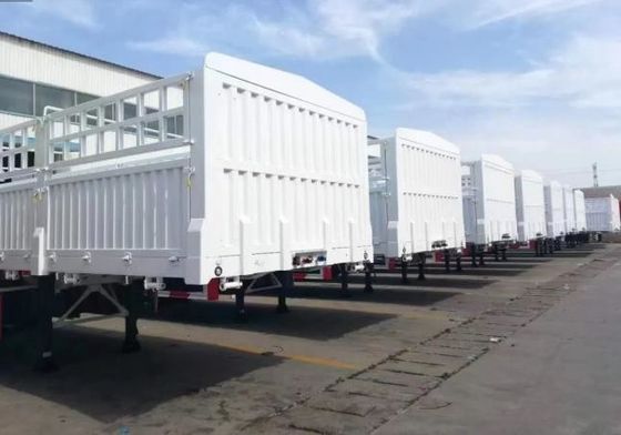 9.00-22.5 Rim Semi-remorque 12-13m 3 axes Flat Truck Trailer avec latéralement et arrière clôture latérale