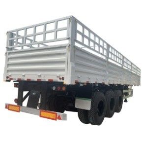 Transport d'acier avec 3/4 axe type plat de clôture latérale semi-remorque de professionnel