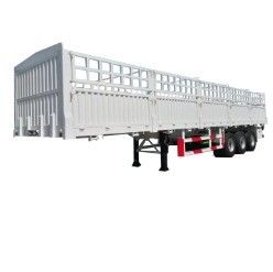 Transport d'acier avec 3/4 axe type plat de clôture latérale semi-remorque de professionnel
