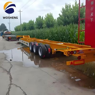 Demande du client 2 châssis d'essieu 40FT/45FT squelette semi-remorque engrenage d'atterrissage lourd