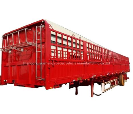 Semi-remorque de type clôture à poids léger à 3 axes et 4 axes pour camions de transport de marchandises