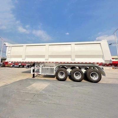 Semi-remorque hydraulique à décharge arrière de type U à 3 essieux de 20 à 80 tonnes pour remorques de camions à bascule