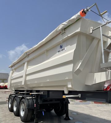 Camion à remorque le plus populaire 3 essieux 40 60 cube remorque arrière à bascule décharge semi-remorques