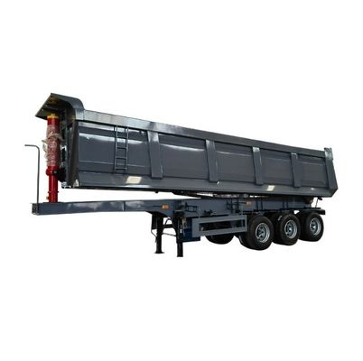 Remorque de camion 3/4 axe 24-55CBM Dump arrière Semi-remorque à bascule avec technologie de pointe