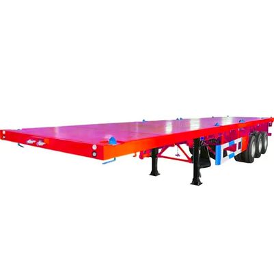 90mm*13/16mm*10 couche de feuille de printemps 40ft Flat Bed Trailer avec roues tournantes à Dubaï
