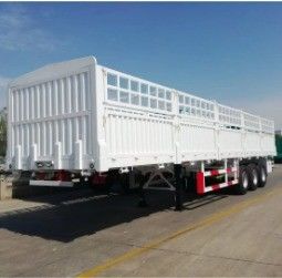 60 tonnes paroi latérale clôturée clôture de camion semi-remorque dépose charge latérale et déchargement de la cargaison