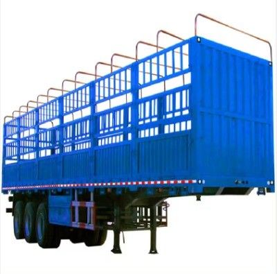 80 tonnes de clôture à piquet ajouter paroi latérale camion clôture semi-remorque pour le fret et le bétail
