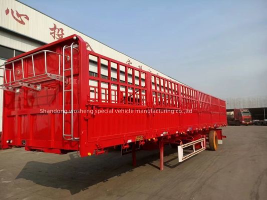 50 tonnes de capacité de clôture semi-remorque avec 3 essieux 7,5 tonnes de poids et 9,00-22,5 rim