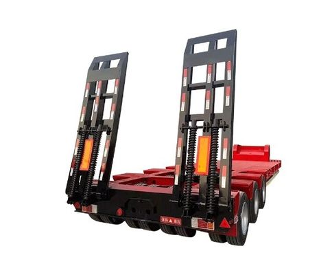 Trailers à plat bas Wosheng 60 à 100 tonnes 12500/13000/14000/16000x2500/3000x1100/3300 mm