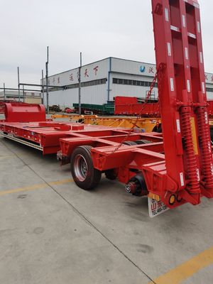 Trailers à plat bas Wosheng 60 à 100 tonnes 12500/13000/14000/16000x2500/3000x1100/3300 mm
