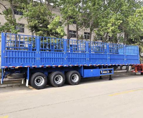 3 essieux 4 essieux 12 roues 40-80T Semi-remorque à clôture pour le transport du bétail et des marchandises