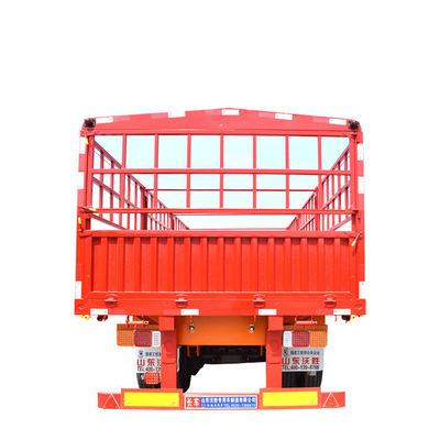 WS 60T 3 axes en acier haute clôture latérale Semi-remorque pour le transport de marchandises lourdes abordable
