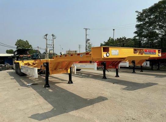 12R22.5*12 pièces 3 essieux Skeleton Semi-remorque 7 Tons Tare Poids 12,85 x 2,61 x 1,55 Mètre