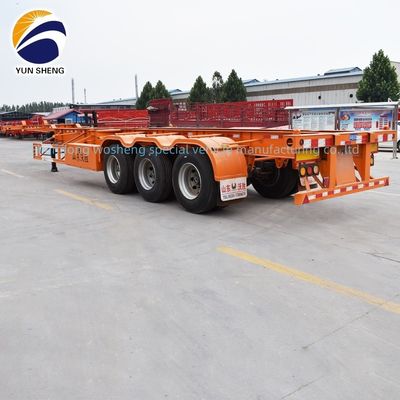 12R22.5*12 pièces 3 essieux Skeleton Semi-remorque 7 Tons Tare Poids 12,85 x 2,61 x 1,55 Mètre