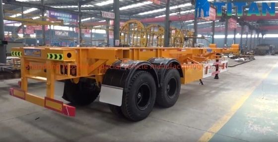 Wosheng Best 2 Axle 20FT 40FT Container Skeleton Semi-remorque pour le transport de conteneurs