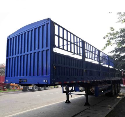 Demande du client 3 remorque à demi-essieu remorque à hautes clôtures pour le transport de marchandises en vrac