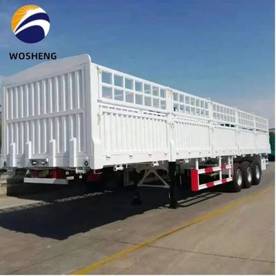 Semi-remorque à clôture de chargement 40T à 3 essieux à Shandong avec chambre de freinage à ressort T30/30