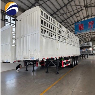 Semi-remorque à clôture de chargement 40T à 3 essieux à Shandong avec chambre de freinage à ressort T30/30