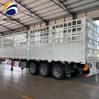 Semi-remorque à clôture de chargement 40T à 3 essieux à Shandong avec chambre de freinage à ressort T30/30
