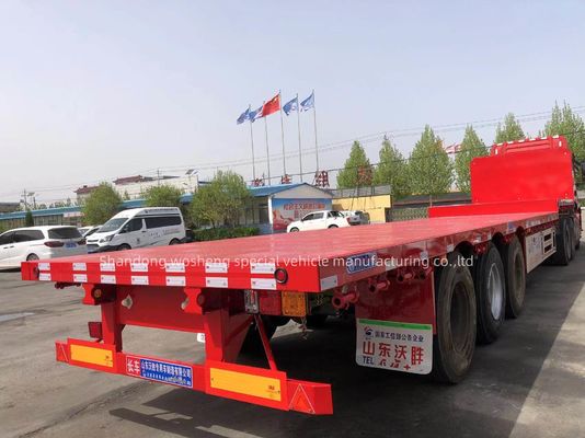 Transport de matériel lourd 3/4/5 essieux semi-remorque à plat avec 12 unités de verrouillage