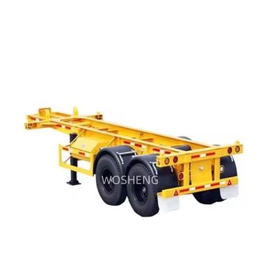 Wosheng 2 axle conteneur squelette semi-camion remorque pour et le transport abordable