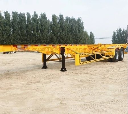 Wosheng 2 axle conteneur squelette semi-camion remorque pour et le transport abordable