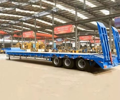 Semi-remorque hydraulique à 3 essieux pour le transport de matériel lourd