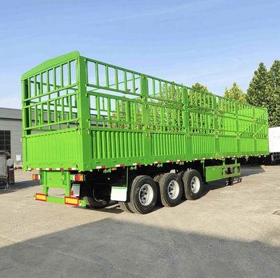 3 essieux de clôture en acier à piquet semi-remorque à paroi latérale de clôture de camion de remorque avec 11.00R20 pneu