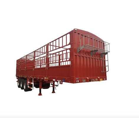3 essieux de clôture en acier à piquet semi-remorque à paroi latérale de clôture de camion de remorque avec 11.00R20 pneu