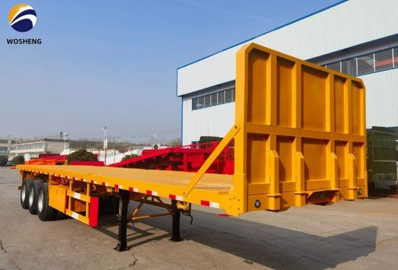 Camion à remorque 40 pieds conteneur plat semi-remorque avec Q345B faisceau principal personnalisé