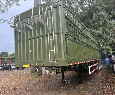 60/80 tonnes 3 essieux clôture semi-remorque pour les légumes et le bétail haut rang compétitif