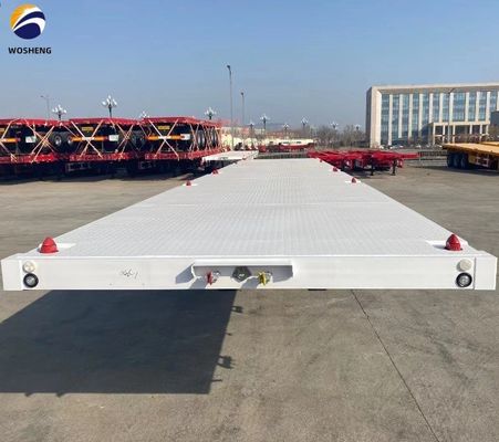 3 essieux 4 essieux 20FT 40FT conteneur camion à lit plat remorques avec système de freinage à double ligne
